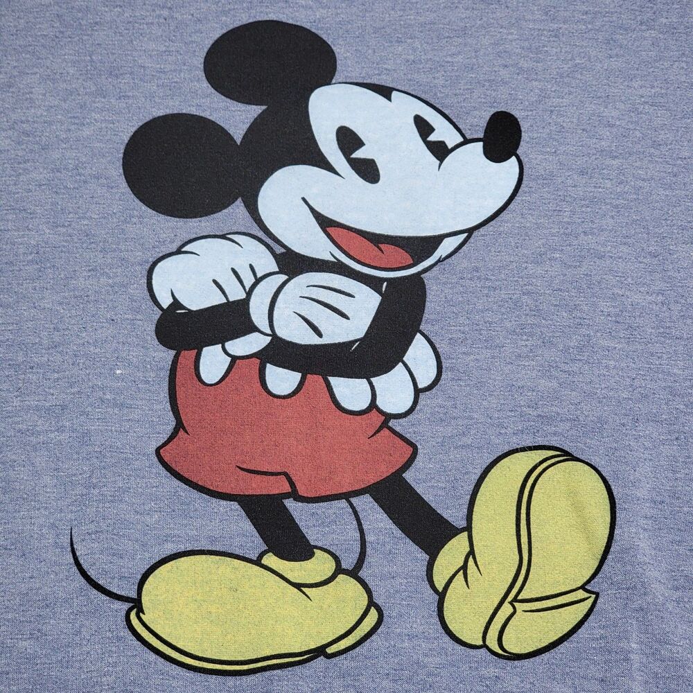 Disney Mickey Mouse Crew Neck Sweater Extra Soft Dark Grey - Size Medium